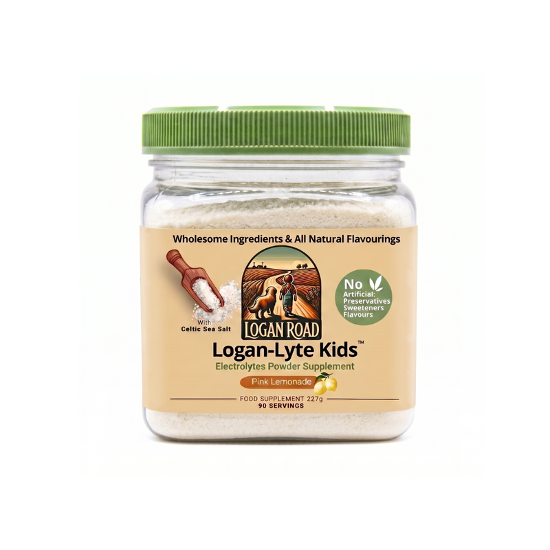 Logan-Lyte Kids®, Pink Lemonade - No Processed Sugar, Low sodium, Natural - Electrolytes Powder with Celtic Sea Salt  (227g) 